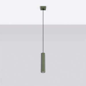 Pendant Lamp Karbon 1p Olive Green Modern Single Pendants Great Lighting UK Ltd