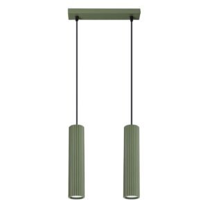 Pendant Lamp Karbon 2p Olive Green Multi Pendants Great Lighting UK Ltd