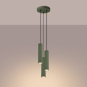 Pendant Lamp Karbon 3 Olive Green Bedroom Pendant Lights Great Lighting UK Ltd