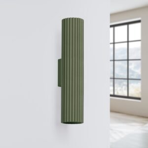 Wall Lamp Karbon Olive Green Double Wall Lights Great Lighting UK Ltd