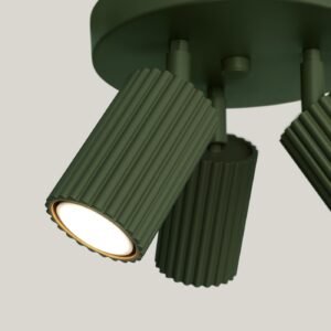 Round 3 Light Karbon Olive Green Cluster Ceiling Lights Great Lighting UK Ltd