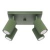 Square 4 Light Karbon Olive Green Cluster Ceiling Lights Great Lighting UK Ltd
