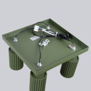 Square 4 Light Karbon Olive Green Cluster Ceiling Lights Great Lighting UK Ltd
