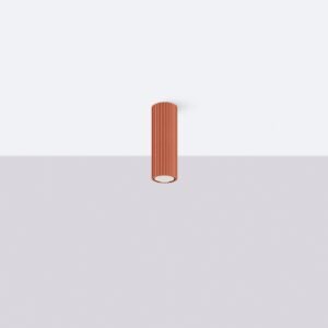 Tall Ceiling Light Red Ochre Single Ceiling Lights Great Lighting UK Ltd