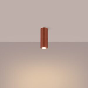 Tall Ceiling Light Red Ochre Single Ceiling Lights Great Lighting UK Ltd