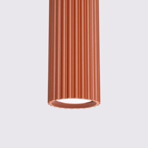 Pendant Lamp Karbon 1p Red Ochre Modern Single Pendants Great Lighting UK Ltd