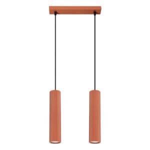 Pendant Lamp Karbon 2p Red Ochre Multi Pendants Great Lighting UK Ltd