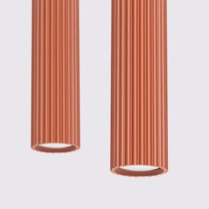 Pendant Lamp Karbon 2p Red Ochre Multi Pendants Great Lighting UK Ltd