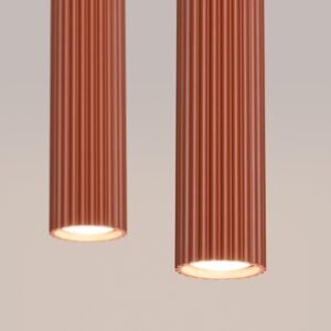 Pendant Lamp Karbon 2p Red Ochre Multi Pendants Great Lighting UK Ltd