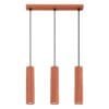 Pendant Lamp Karbon Three Light Red Ochre Multi Pendants Great Lighting UK Ltd