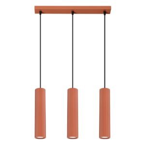 Pendant Lamp Karbon 3p Red Ochre Multi Pendants Great Lighting UK Ltd