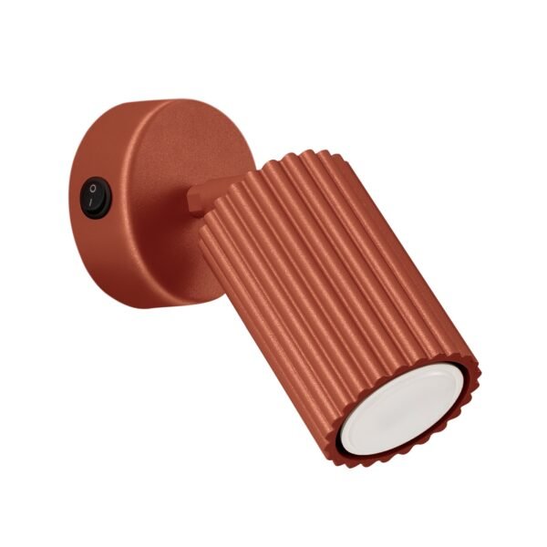 Wall Lamp Karbon Red Ochre Single Wall Lights Great Lighting UK Ltd
