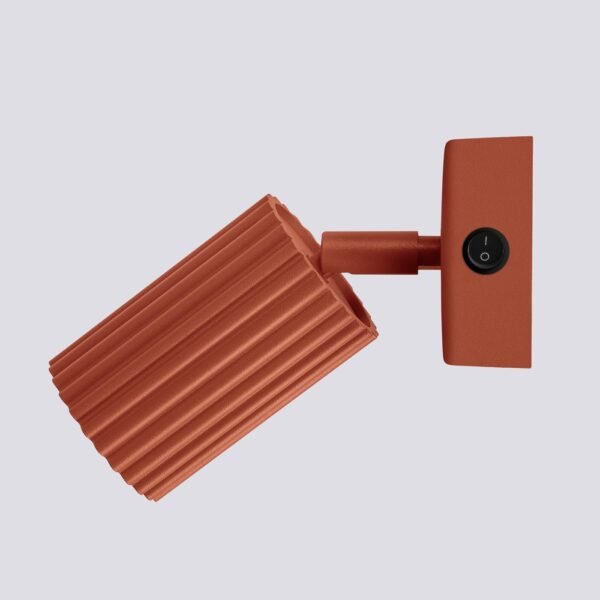 Wall Lamp Karbon Red Ochre Single Wall Lights Great Lighting UK Ltd