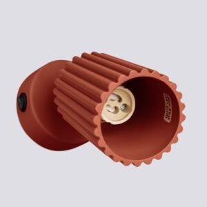 Wall Lamp Karbon Red Ochre Single Wall Lights Great Lighting UK Ltd