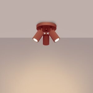 Round 3 Light Karbon Red Ochre Cluster Ceiling Lights Great Lighting UK Ltd