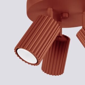Round 3 Light Karbon Red Ochre Cluster Ceiling Lights Great Lighting UK Ltd
