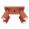 Square 4 Light Karbon Red Ochre Cluster Ceiling Lights Great Lighting UK Ltd
