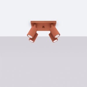 Square 4 Light Karbon Red Ochre Cluster Ceiling Lights Great Lighting UK Ltd