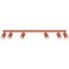 6 Light Track Karbon Red Ochre Kitchen Track Lighting Great Lighting UK Ltd