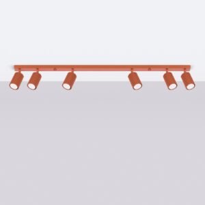 6 Light Track Karbon Red Ochre Kitchen Track Lighting Great Lighting UK Ltd