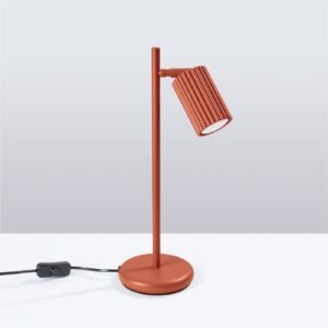 Table Lamp Karbon Red Ochre Modern Table Lamps Great Lighting UK Ltd
