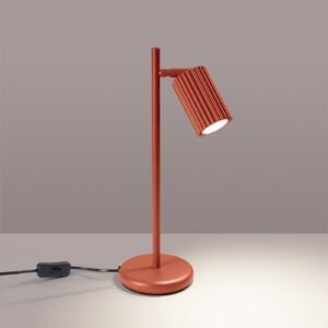 Table Lamp Karbon Red Ochre Modern Table Lamps Great Lighting UK Ltd