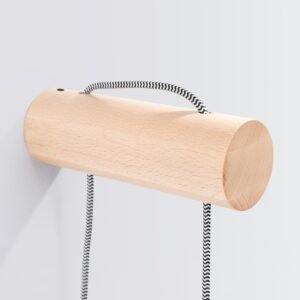 Wall Lamp Nimbi Natural Wood / White / Black Single Wall Lights Great Lighting UK Ltd