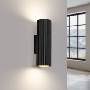 Wall Lamp Karbon Black Double Wall Lights Great Lighting UK Ltd