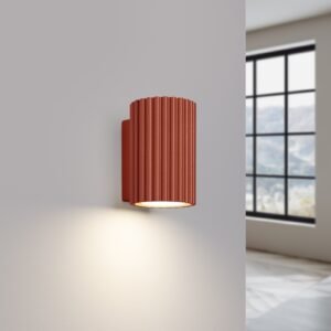 Wall Lamp Karbon Red Ochre Single Wall Lights Great Lighting UK Ltd