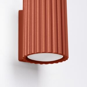 Wall Lamp Karbon Red Ochre Single Wall Lights Great Lighting UK Ltd