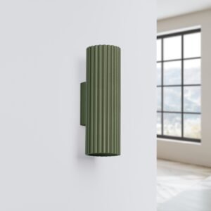 Wall Lamp Karbon Olive Green Double Wall Lights Great Lighting UK Ltd