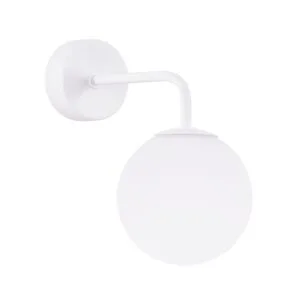 Astral Wall Light - White Globe and Glass Wall Lights Great Lighting UK Ltd