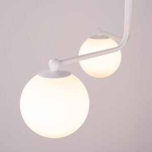 Pendant Lamp Karbon 3 arm White Ceiling Chandeliers Great Lighting UK Ltd