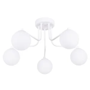 Astral 5-Light Ceiling Light - White Multi Arm Ceiling Lights Great Lighting UK Ltd