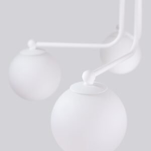 Pendant Lamp Karbon 5 arm White Ceiling Chandeliers Great Lighting UK Ltd