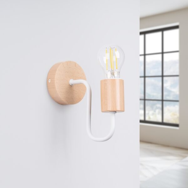 Wall Lamp Timbo White/natural Wood Modern Pendant Lights Great Lighting UK Ltd