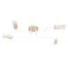 Timbo 4-Arm Ceiling Light - White / Natural Wood Hallway Ceiling Lights Great Lighting UK Ltd