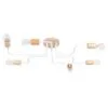 Timbo 6-Arm Ceiling Light - White / Natural Wood Bedroom Ceiling Lights Great Lighting UK Ltd
