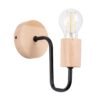 Wall Lamp Timbo Black / Natural Wood New Arrivals Great Lighting UK Ltd
