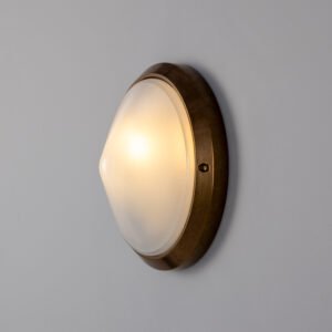 Veria Outdoor Wall Light 26cm dia Rated IP44 Bulkhead Lights Great Lighting UK Ltd