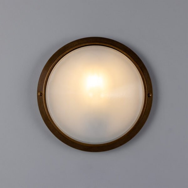 Veria Outdoor Wall Light 26cm dia Rated IP44 Bulkhead Lights Great Lighting UK Ltd