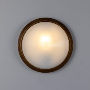 Veria Outdoor Wall Light 26cm dia Rated IP44 Bulkhead Lights Great Lighting UK Ltd
