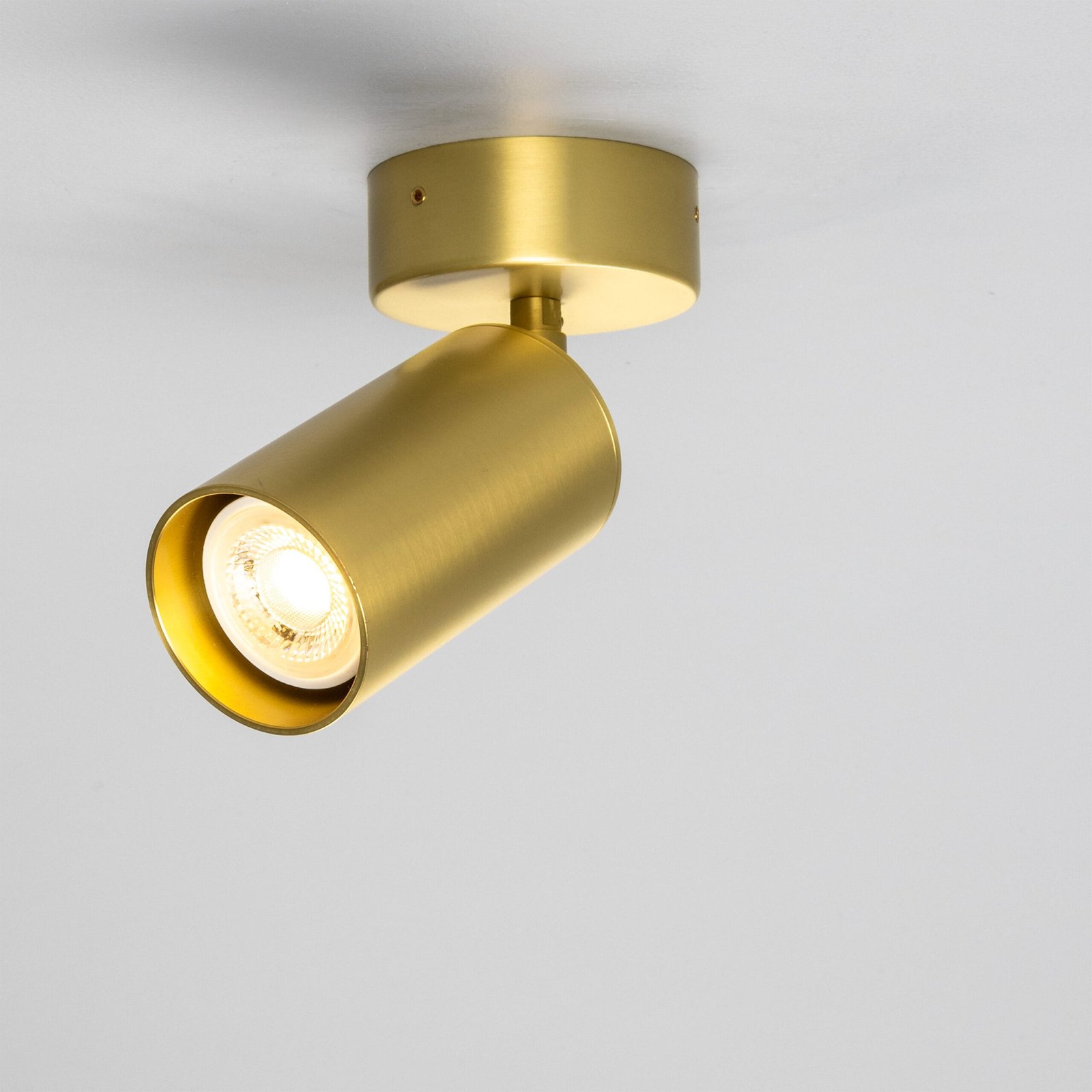 Evanston Directional Brass Spot Light | Brass or Coloured Single Kitchen Spotlights Great Lighting UK Ltd