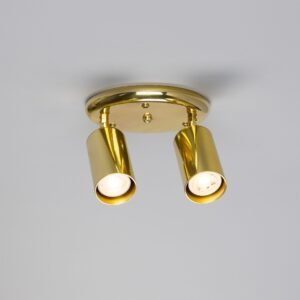Evanston Directional Brass Ceiling Dual Spotlight - 6 Finishes Kitchen Ceiling Lights Great Lighting UK Ltd