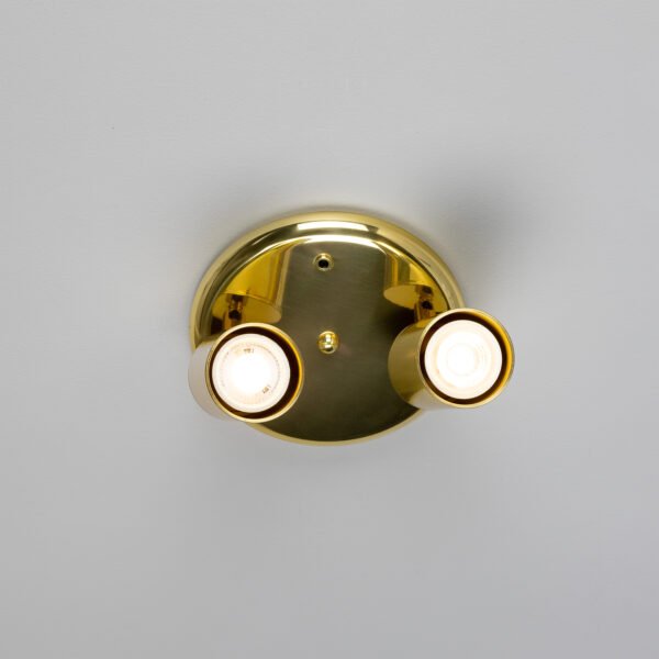 Evanston Directional Brass Ceiling Dual Spotlight - 6 Finishes Kitchen Ceilings Lights Great Lighting UK Ltd
