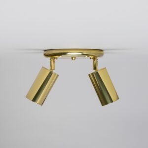 Evanston Directional Brass Ceiling Dual Spotlight - 6 Finishes Kitchen Ceiling Lights Great Lighting UK Ltd