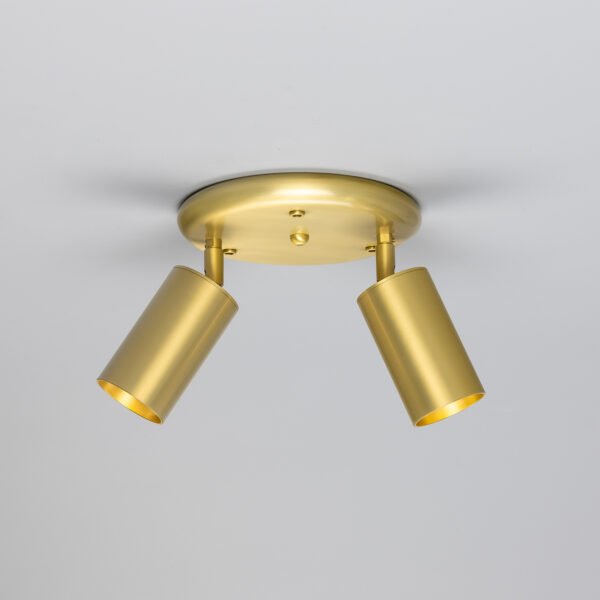 Evanston Directional Brass Ceiling Dual Spotlight - 6 Finishes Kitchen Ceilings Lights Great Lighting UK Ltd