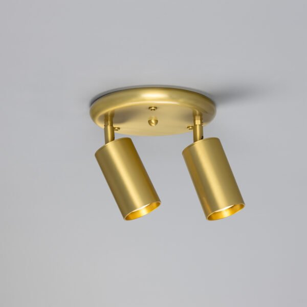 Evanston Directional Brass Ceiling Dual Spotlight - 6 Finishes Kitchen Ceilings Lights Great Lighting UK Ltd