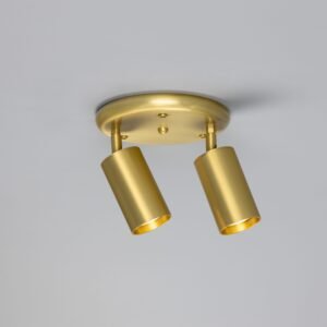 Evanston Directional Brass Ceiling Dual Spotlight - 6 Finishes Kitchen Ceiling Lights Great Lighting UK Ltd