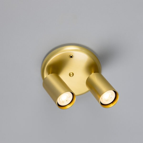 Evanston Directional Brass Ceiling Dual Spotlight - 6 Finishes Kitchen Ceilings Lights Great Lighting UK Ltd